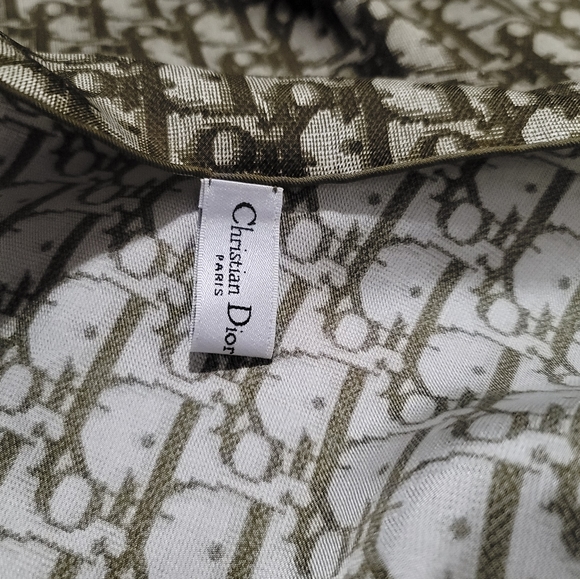 SOLD‼️Dior Monogram scarf khaki color Silk Twill 90cm - Picture 5 of 7